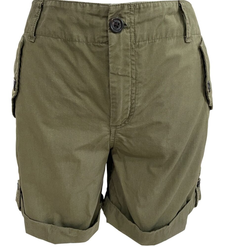Lauren Ralph‎ Lauren Olive Utility Shorts 12P Cotton Gorpcore Outdoor Summer - Picture 6 of 7